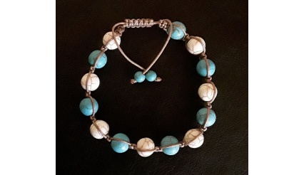 Santorini’s Dawn - Charm Bracelet, Reiki Charged, energy infused and made exclusively of Howlite gemstones, meditation, yoga